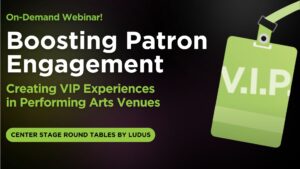 On-demand webinar graphic with the title: Boosting Patron Engagement